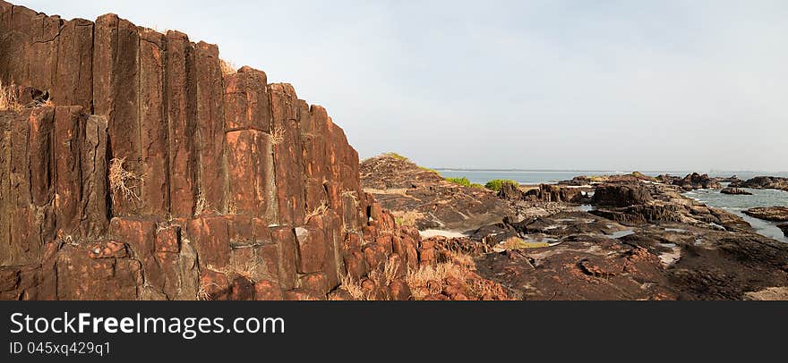 Beautiful beach with rocks