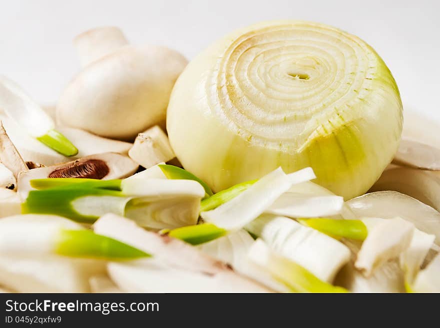 Onion and mushroom