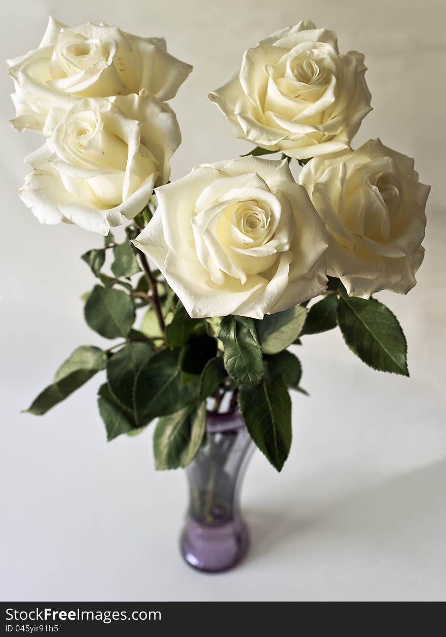 Ice-cream roses in the vase