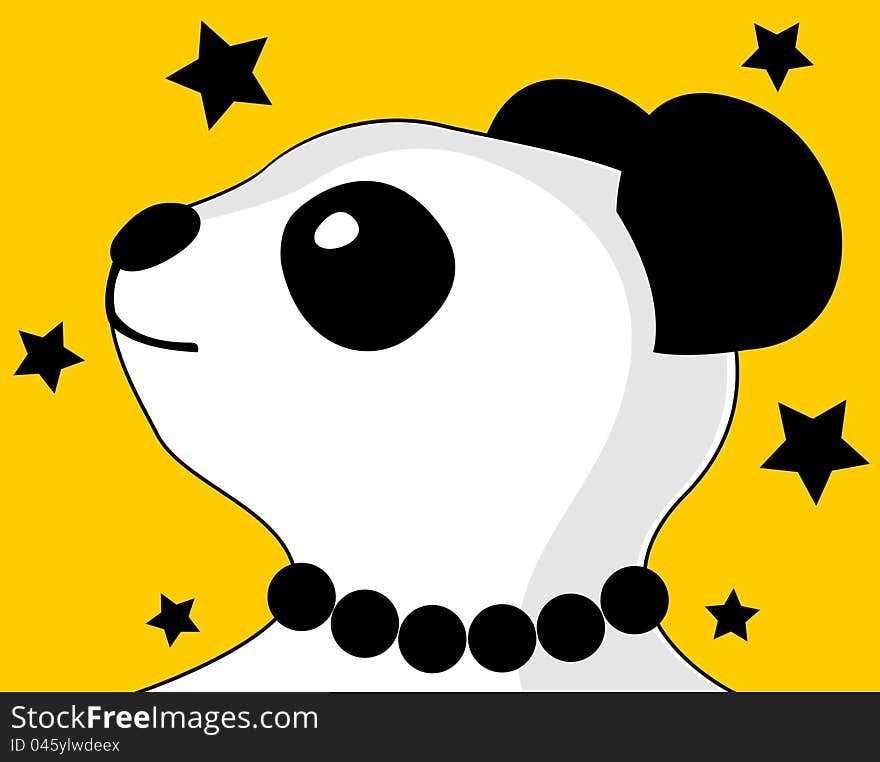 The portrait panda for background, wallpaper or game. The portrait panda for background, wallpaper or game