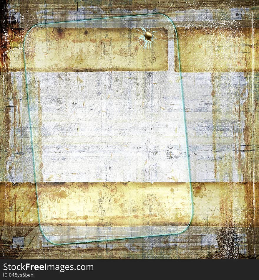 Grunge retro vintage glass background. Grunge retro vintage glass background