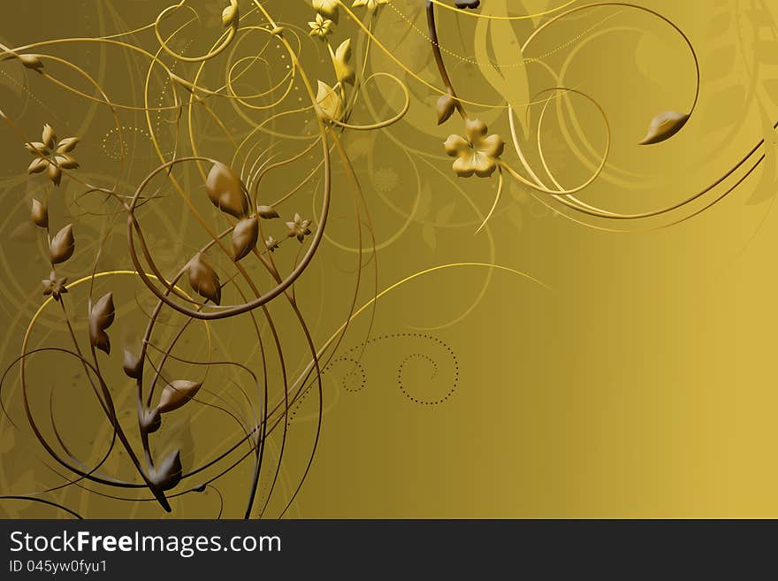 Abstract yellow flower light background. Abstract yellow flower light background