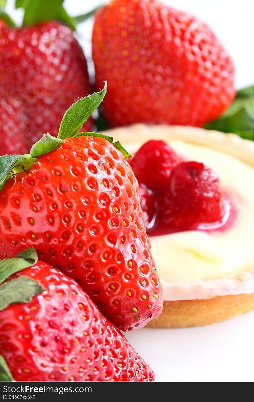 Fresh Red Strawberries Isolated