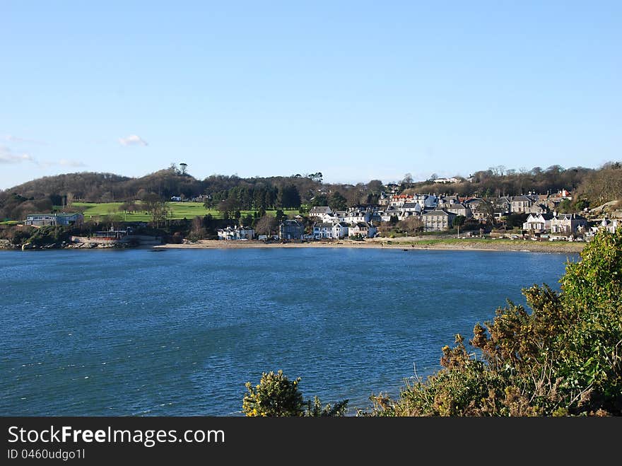 A view of the Fife coastal village of   Aberdour and its bay. A view of the Fife coastal village of   Aberdour and its bay