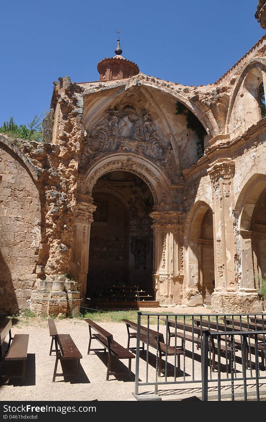 Interior view of the Monasterio de Piedra, in Zaragoza province. Interior view of the Monasterio de Piedra, in Zaragoza province.