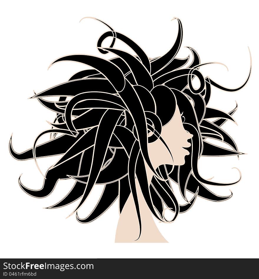 Woman head for your design,