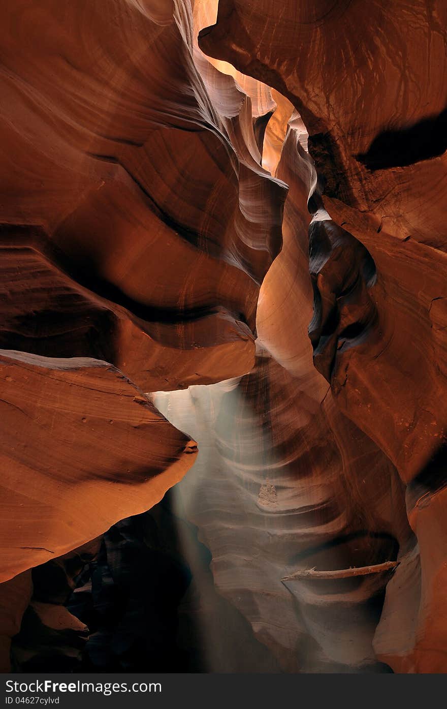 Looking upward at the sun from inside Antelope Slot Canyon just outside of Page, AZ. Looking upward at the sun from inside Antelope Slot Canyon just outside of Page, AZ