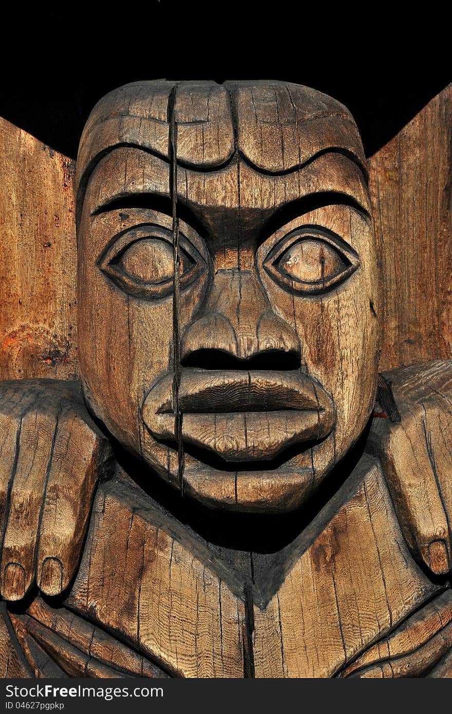 Totem In Duncan, Vancouver Island, BC, Canada