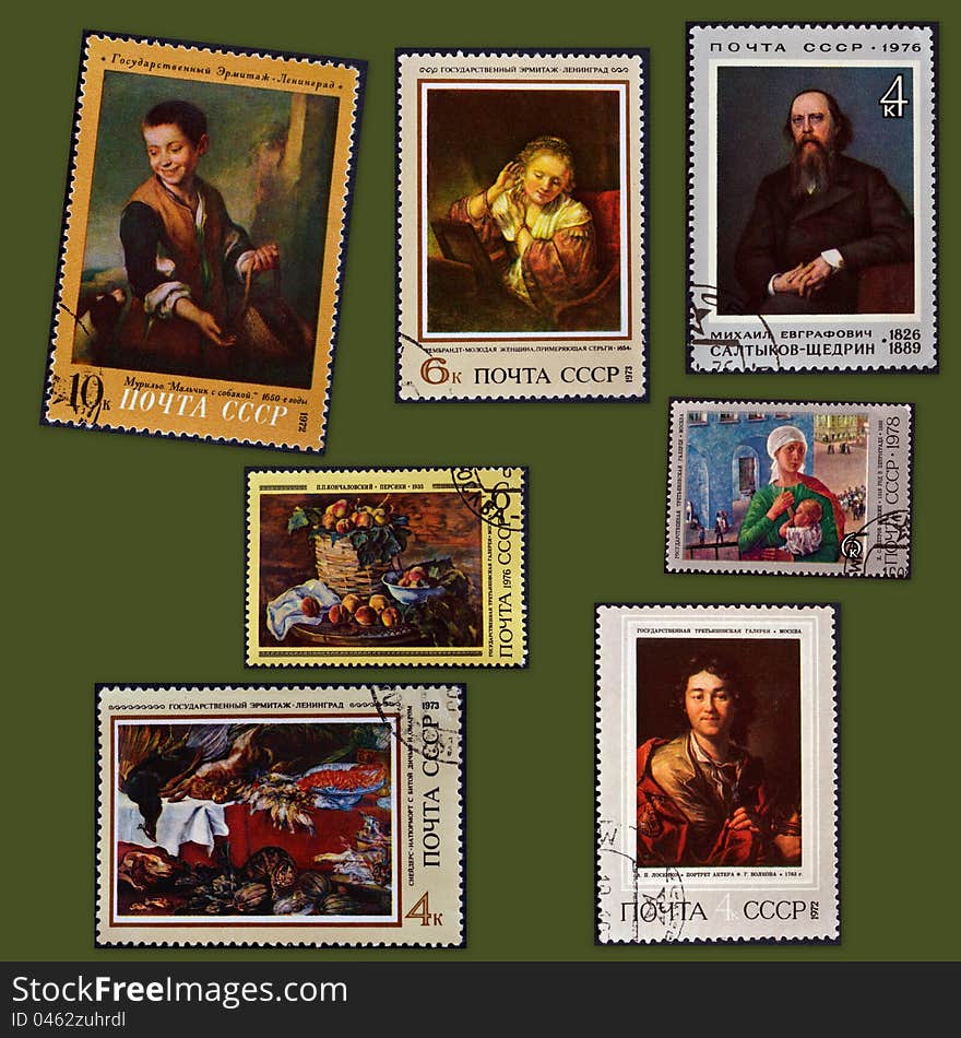 Collection Of Postage Stamps