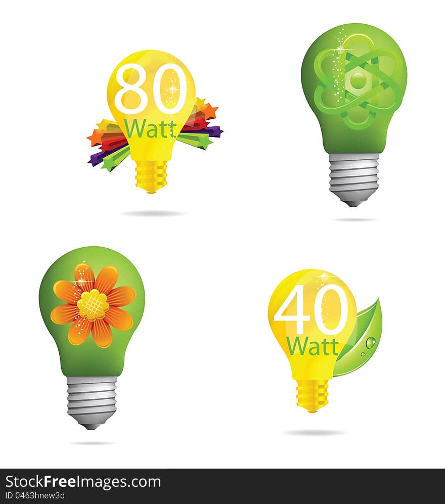 Creative Eco Green And Gold Bulb