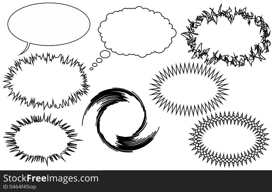 Vector illustration of speak bubbles. Vector illustration of speak bubbles.