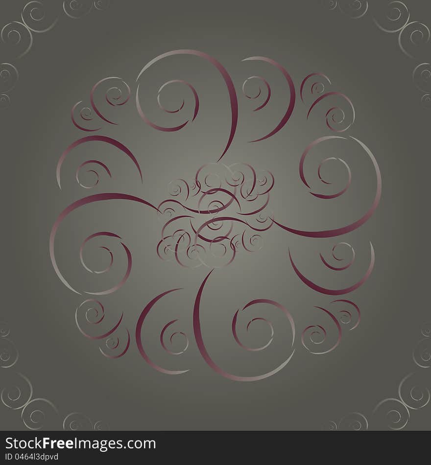 Fine background with red decorative flower. Fine background with red decorative flower