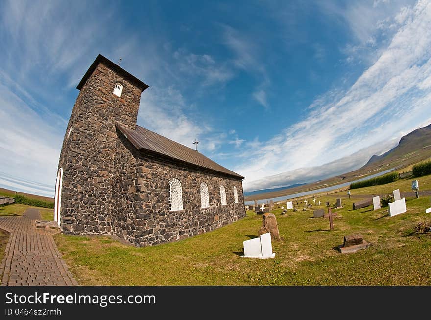 Stone church in Iceland