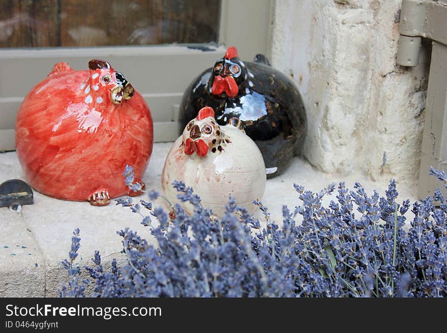 Ceramic Chickens