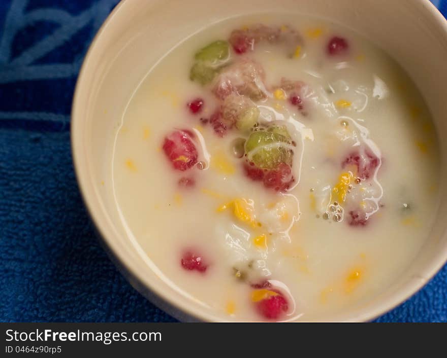 Thai sweetmeat with colorful ball