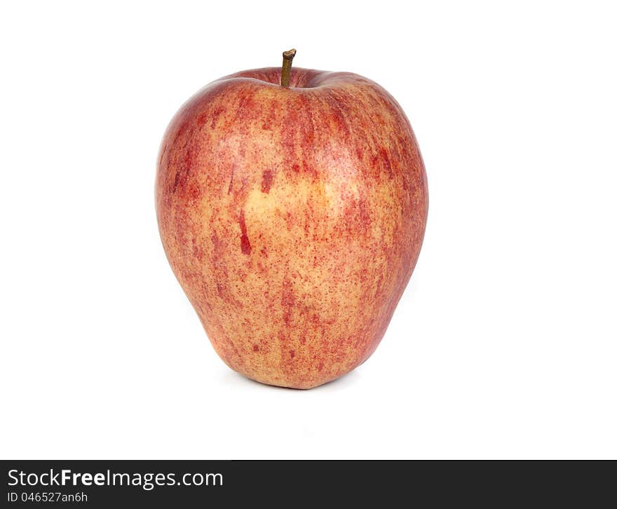 Red apple on a white background