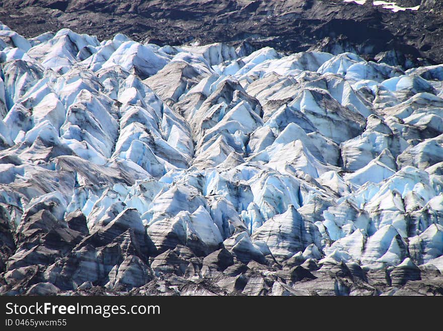 Closeup image detail of a glacier in Alaska. Closeup image detail of a glacier in Alaska