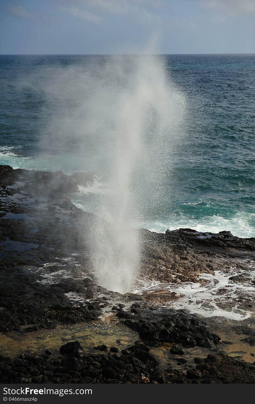 Spouting Horn at Poipu Beach, Kauai, Hawaii, USA