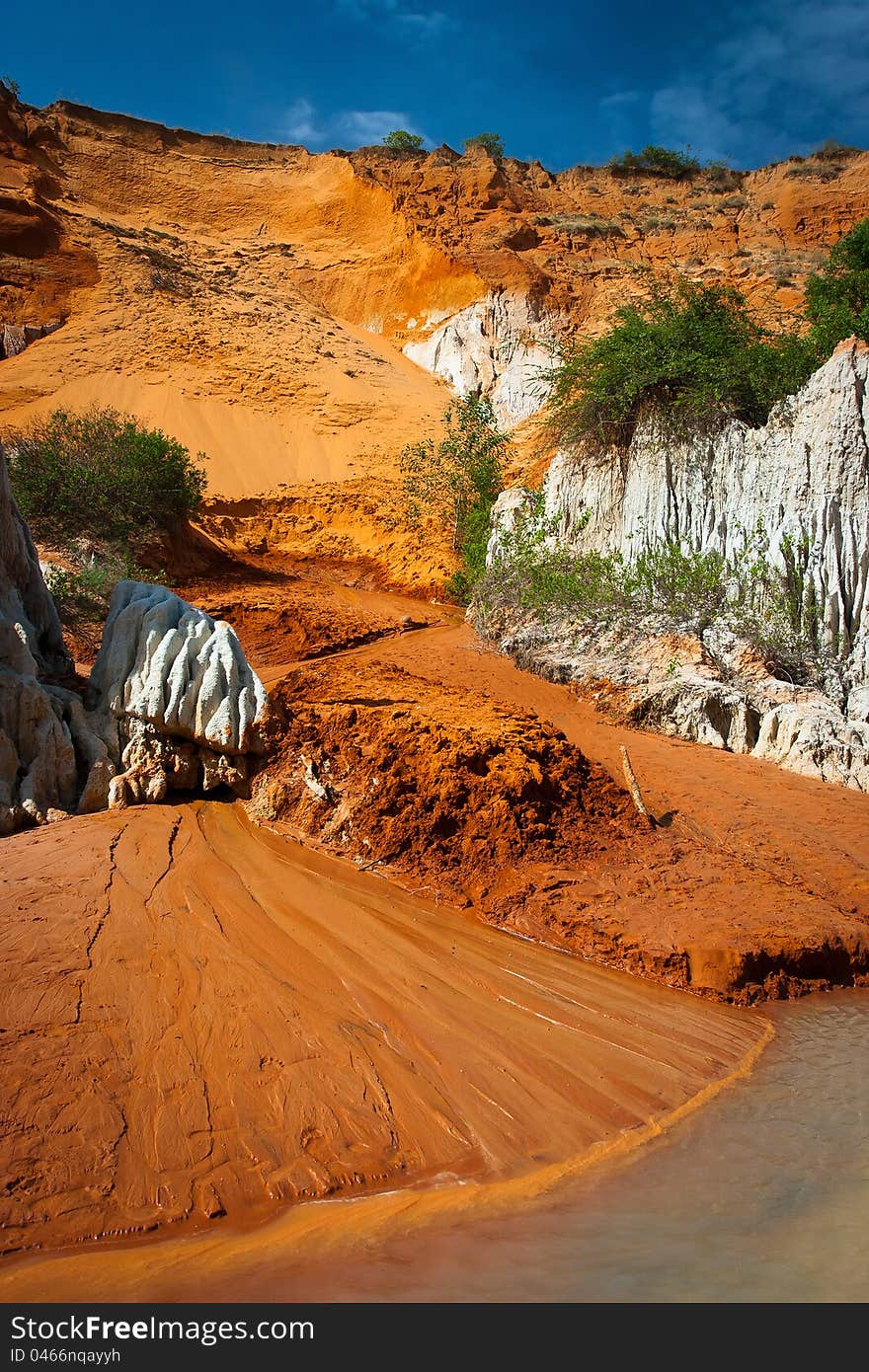 Canyon of the Red River in Mui Ne, Vietnam. Canyon of the Red River in Mui Ne, Vietnam