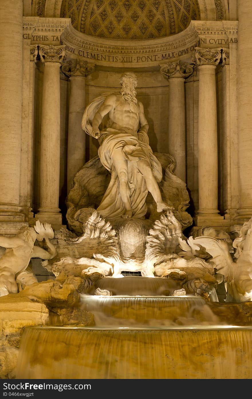 A particular of Trevi's Fountain. A particular of Trevi's Fountain