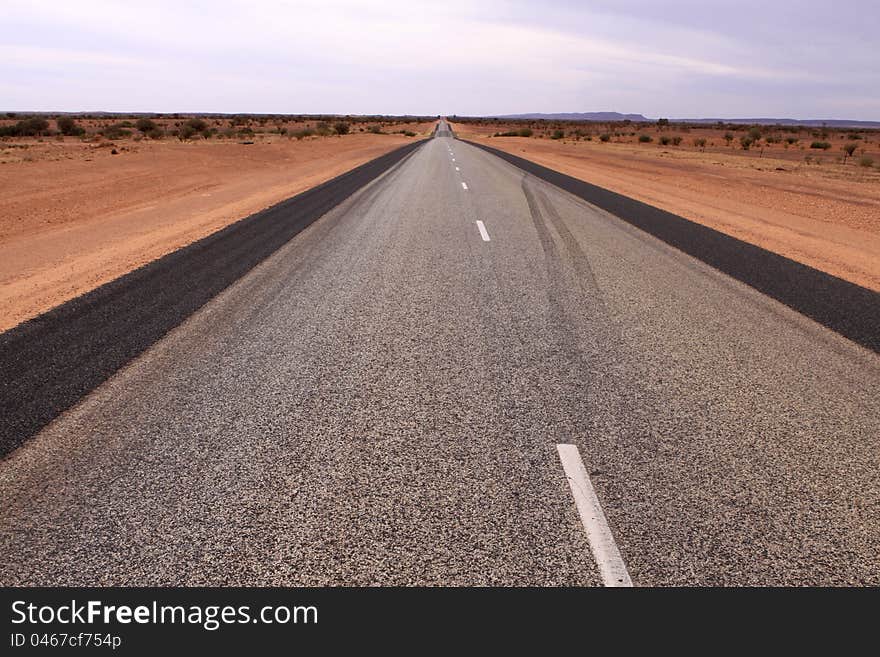 Australian Road. Watarrka National Park. Australia