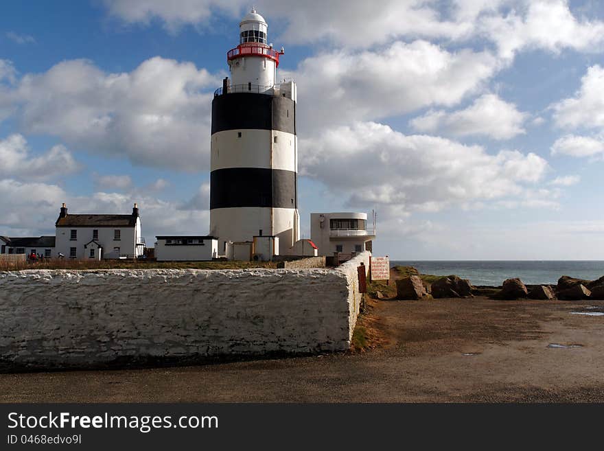 The Hook Lighthouse is situated at the tip of Hook Peninsula in County Wexford,Ireland.It is one of the oldest lighthouses in the world.the existing building dates from the 12th century.