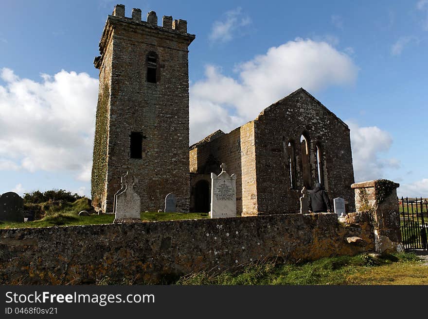 In 1172 The Knights Templars received extensive lands along eastern shores of Waterford Harbour.They set up their headquarters here,hence the name Templetown.In 1307 their lands were given to their great rivals the Knights Hospitallers who built the fortified church.Today only ruins remained.Located on The Hook Peninsula,Co.Wexford,Ireland. In 1172 The Knights Templars received extensive lands along eastern shores of Waterford Harbour.They set up their headquarters here,hence the name Templetown.In 1307 their lands were given to their great rivals the Knights Hospitallers who built the fortified church.Today only ruins remained.Located on The Hook Peninsula,Co.Wexford,Ireland.