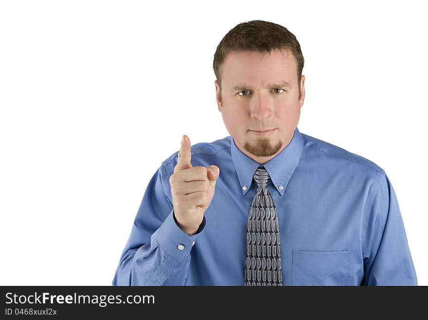 Angry Businessman Pointing Finger