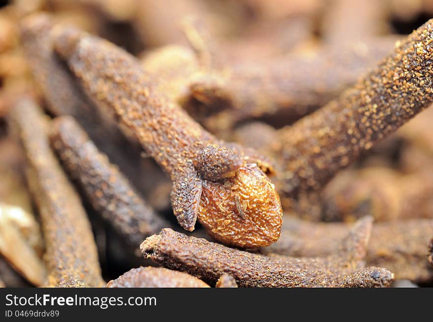 A macro shot of cloves. A macro shot of cloves