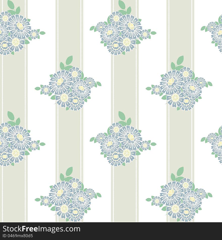 Retro seamless background with flowers. Retro seamless background with flowers