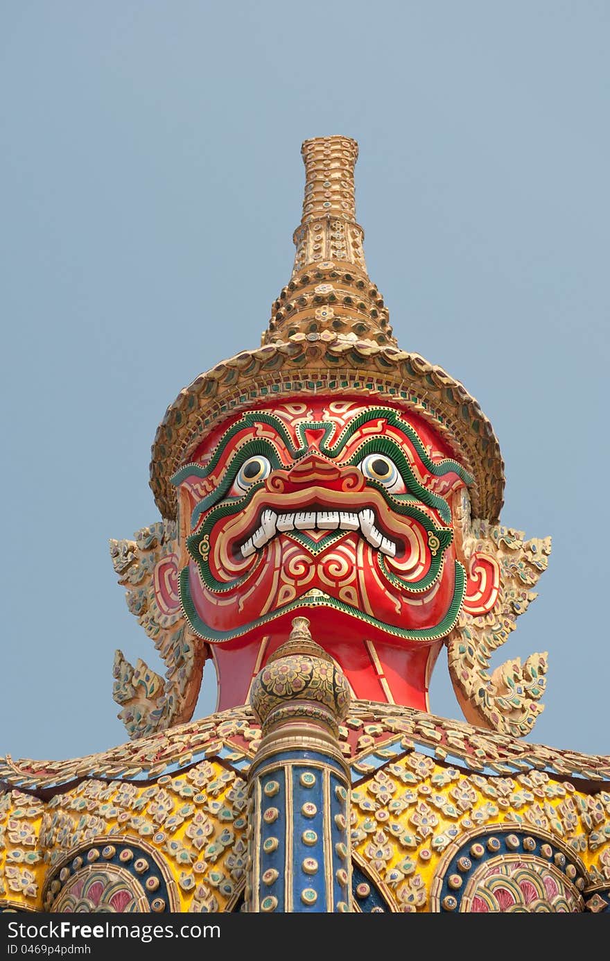 Red Giant s face in Wat pra keaw