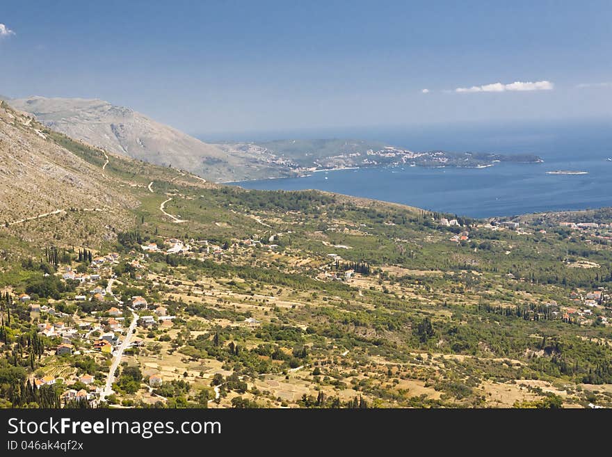 View on Croatian coast from border with Bosnia and Herzegovina. View on Croatian coast from border with Bosnia and Herzegovina.