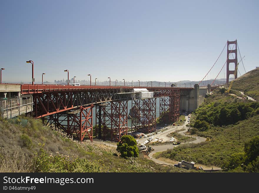 Repair Work at Golden Gate Bridge