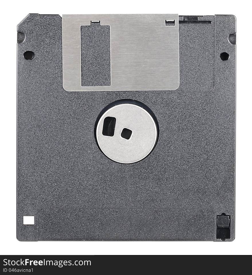 A floppy disk isolated on a white background