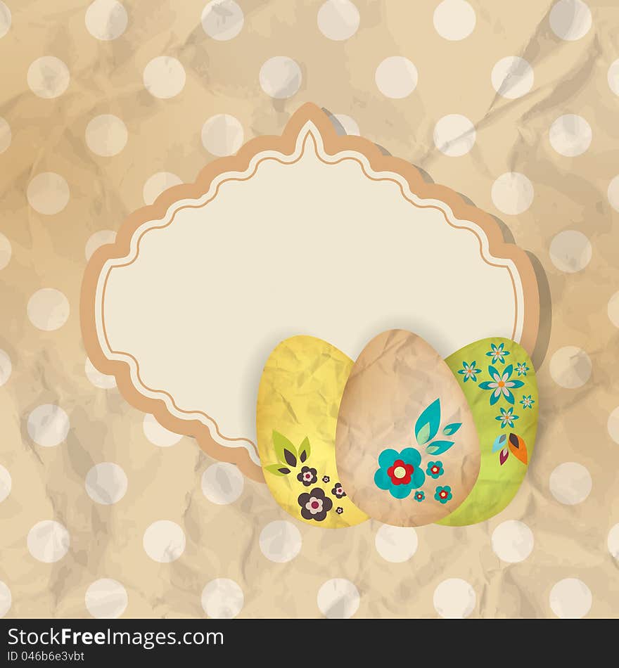 Ester greeting card with eggs. Ester greeting card with eggs