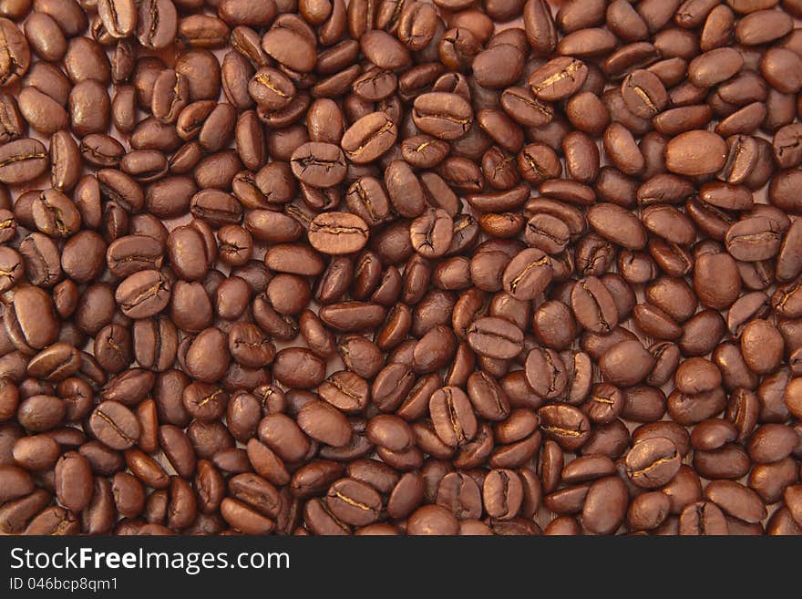 Roast beans of coffee