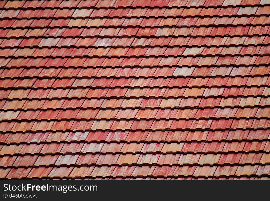 Traditional multicolored roof background