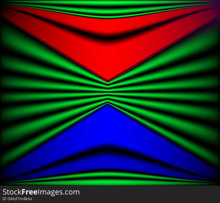 Red and blue deep line abstract background