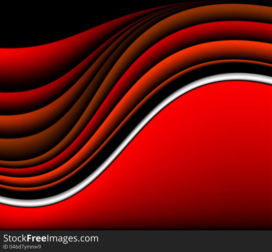 Colorful abstract vertical force curve in red. Colorful abstract vertical force curve in red