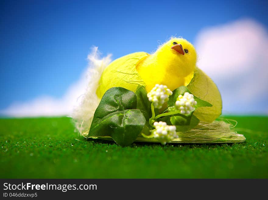 Happy easter chick