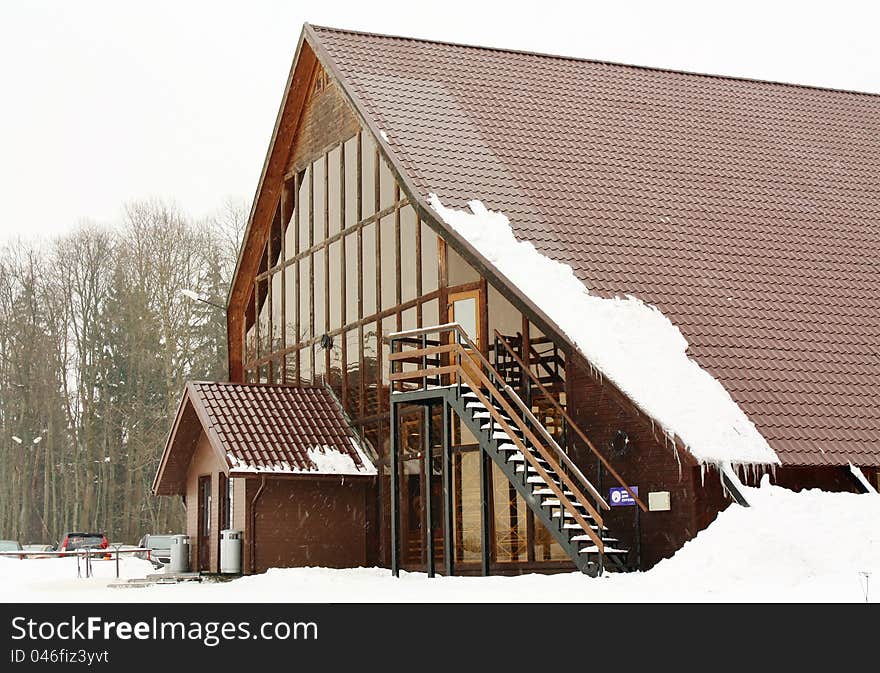 Large Building In The Woods