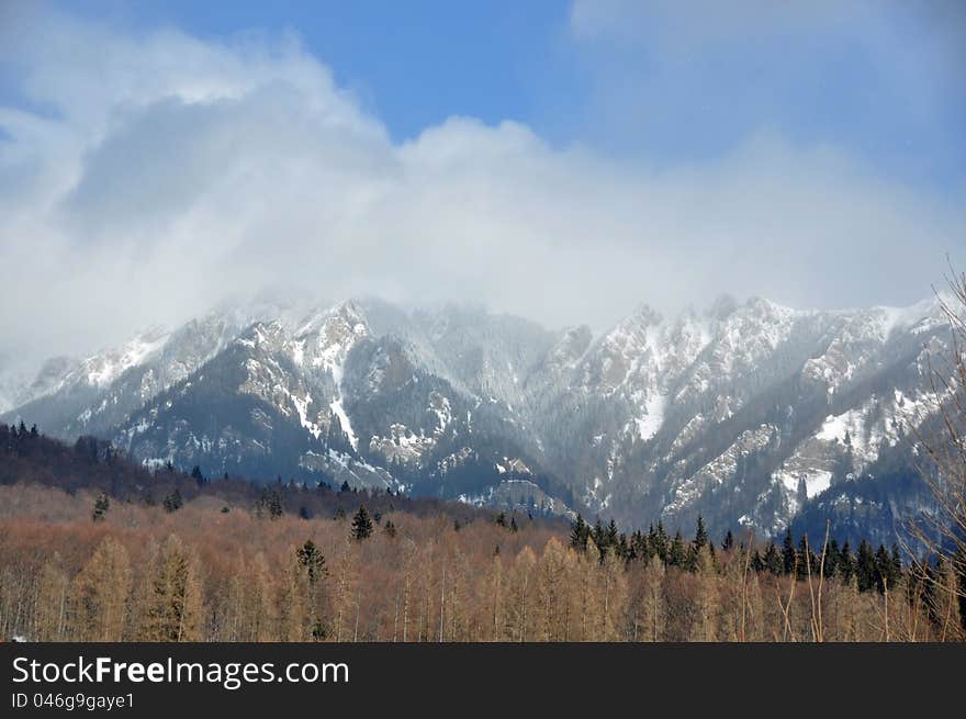 Caraiman and Bucegi mountain in Romania - touristic attraction. Caraiman and Bucegi mountain in Romania - touristic attraction