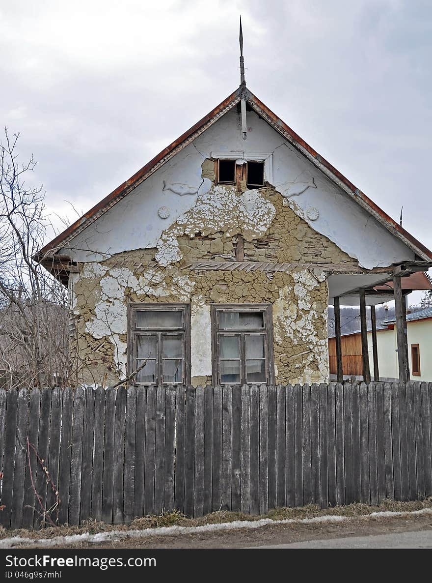 Ruin house wall