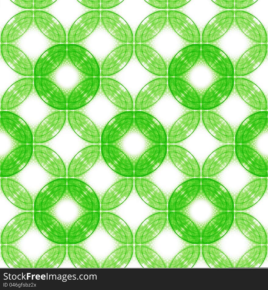 Green circles seamless background