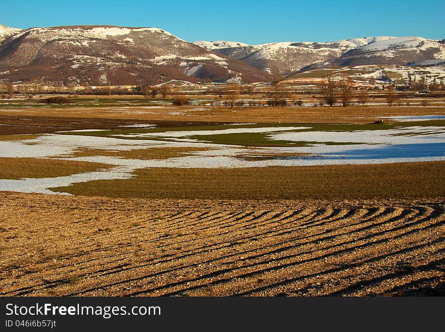 This is a tipical winter landscape in Umbria