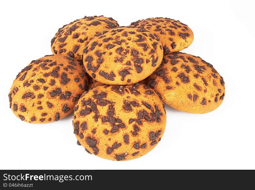 Chocolate homemade pastry on white background. Chocolate homemade pastry on white background