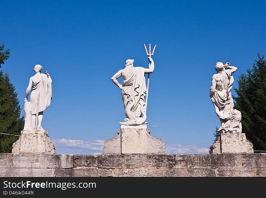 Sculpture on the cascade Gold Mountain, Peterhof. Russia. Sculpture on the cascade Gold Mountain, Peterhof. Russia