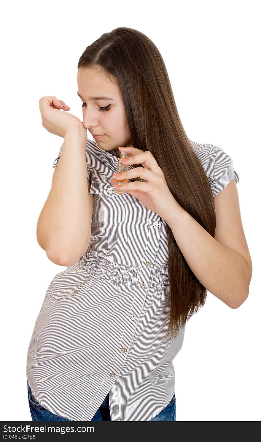 Woman Applying Perfume