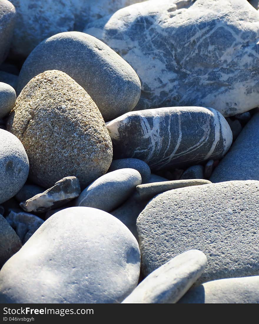 Detail of some stones near a river