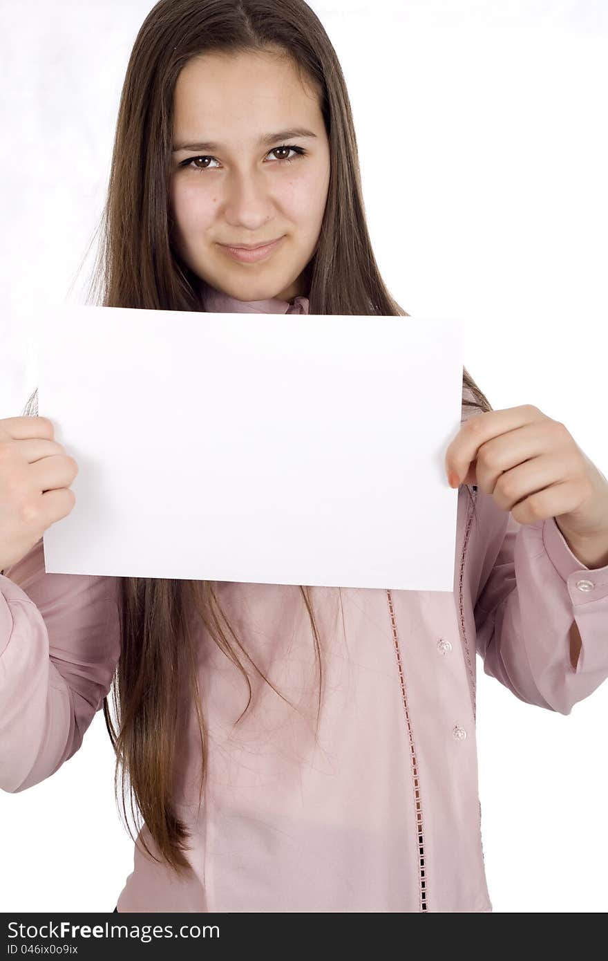 Teenager Holding A Piece Og Paper